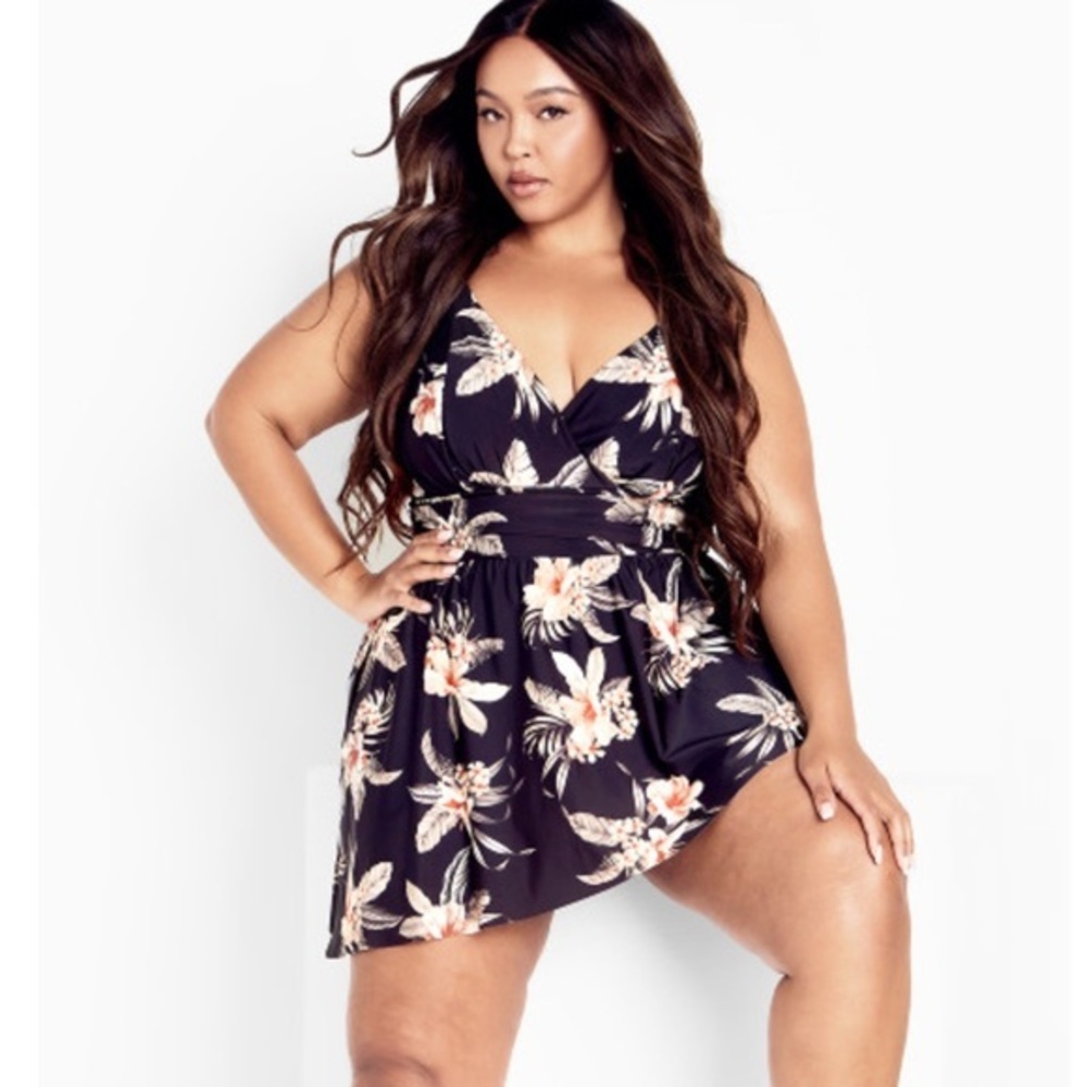 NEWT City Chic Black Floral SWIMSUIT